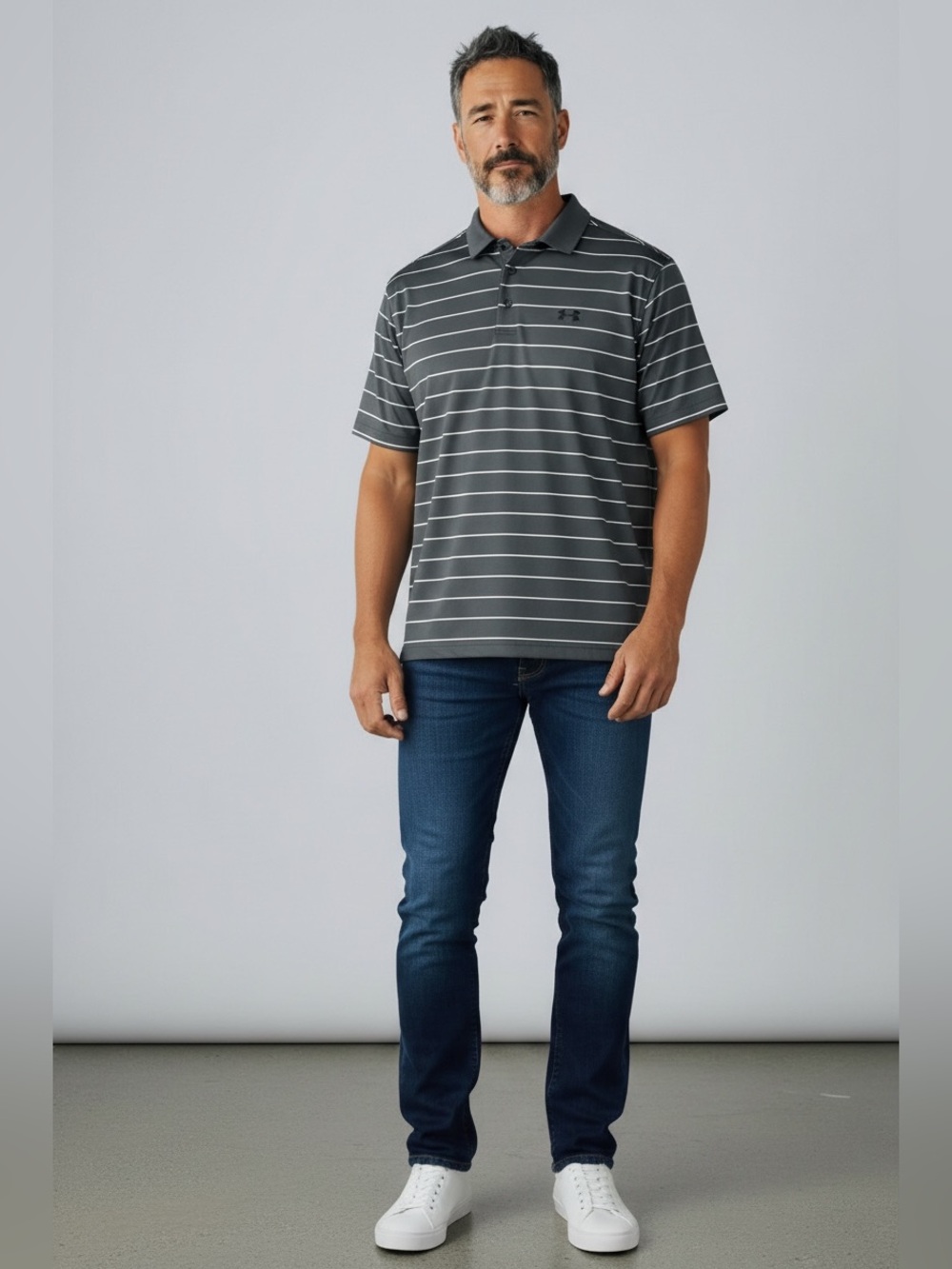 Under Armour Golf Men's Playoff 3.0 Stripe Polo T Shirt